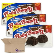Chocolate Drizzle Baby Cakes | 10 Ounce | Box of 8 | Pack of 3 (24 Total Cakes)