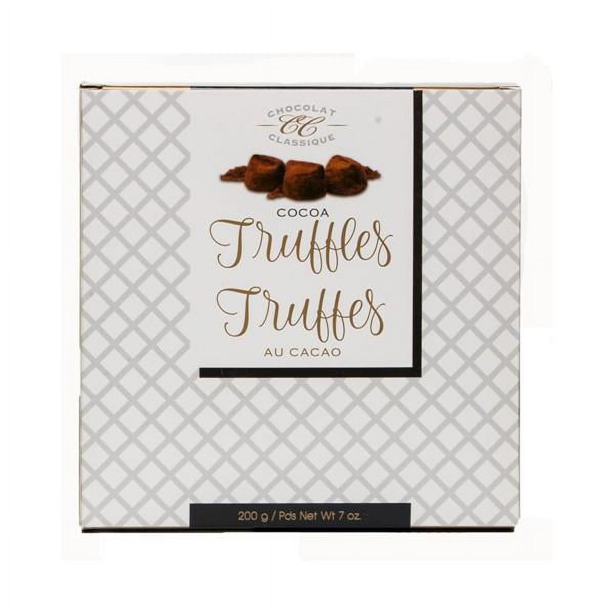 Chocolate Dusted French Truffles Black & White Gift Box