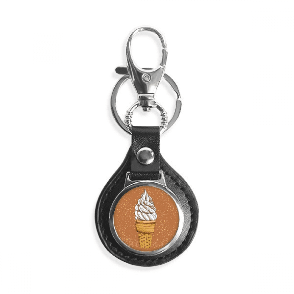 Chocolate Egg Cones Ice Key Link Chain Ring Keyholder Finder Hook Metal