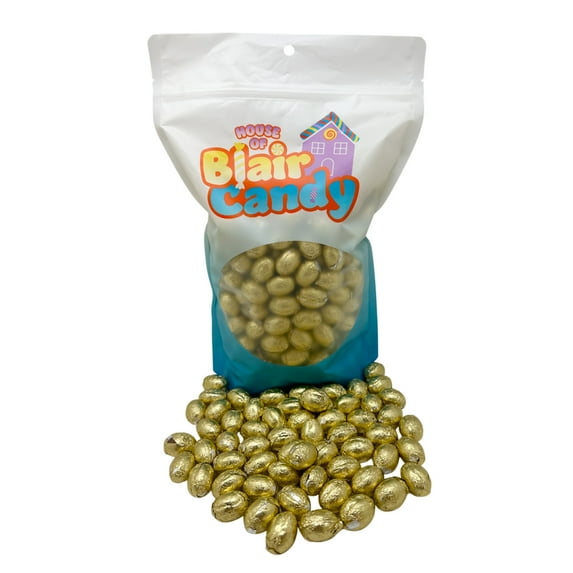 Chocolate Eggs Gold Foil Wrapped – 5 Pound (Pack of 1) - Premium Milk Chocolate, Easter Candy, Party Favors, Holiday Treats