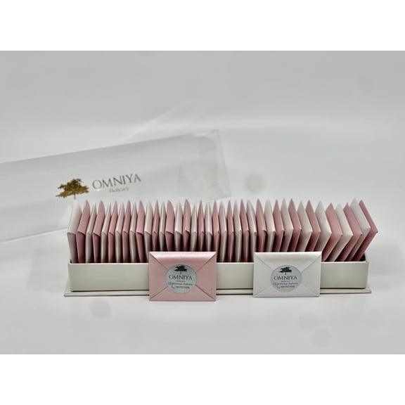 OMNIYA Delicacy Chocolate Envelope Milk & Dark Box, Individually Wrapped, Pink Gift Box, 40 Pieces