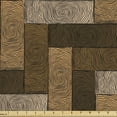 thumbnail image 1 of Ambesonne Chocolate Fabric by the Yard Upholstery, Wooden Parquet Motif, 5 Yards, Beige Pale Brown, 1 of 4