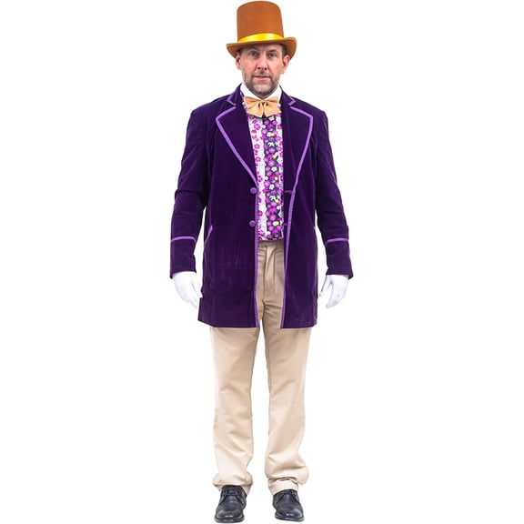 Costume Agent Chocolate Factory Owner Deluxe Halloween Cosplay Costume Set
