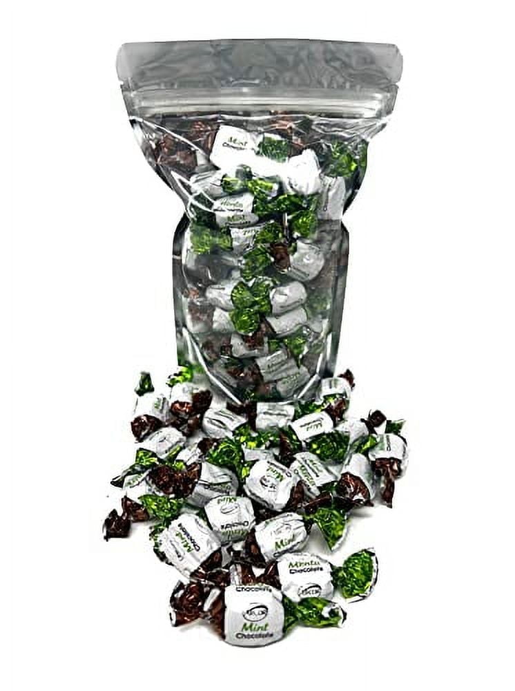 Chocolate Filled Mints Hard Candies Filled with Chocolate- 1 lb (16 oz) Individually Wrapped - Bulk American Vintage Assortment