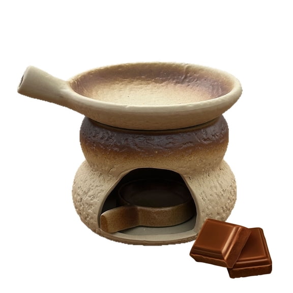 Chocolate Fondue Mug, Chocolate Melting Cup, Dessert Warmer Candy Hot Pot, High Temperature Resistant Cheese Warmer Cup, for Caramel Cheese Butter