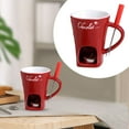 thumbnail image 1 of Chocolate Fondue Mugs Contain Fondue Bliss Cup with Forks and Candle,Chocolate Melting Cup,Mini Chocolate Fondue Set,Fondue Cups With Forks For Date Night Birthday Wedding Gifts(Red), 1 of 8