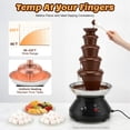 thumbnail image 1 of Chocolate Fountain Commercial Hot Chocolate Fondue Tower 5 Tier 7 lb Large Capacity Stainless Steel Chocolate Melting Heating Machine for Nacho Cheese Liqueurs Party Wedding (Vintage Red), 1 of 14