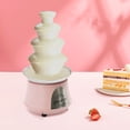 thumbnail image 1 of Chocolate Fountain Machine, 4-Tier Electric Chocolate Fondue Fountain,120V 180W Stainless Steel Melting Machine,Cheese Fountain,2.2Lbs Capacity, Food-Grade PP, Pink for Wedding,Party, Birthday, 1 of 20