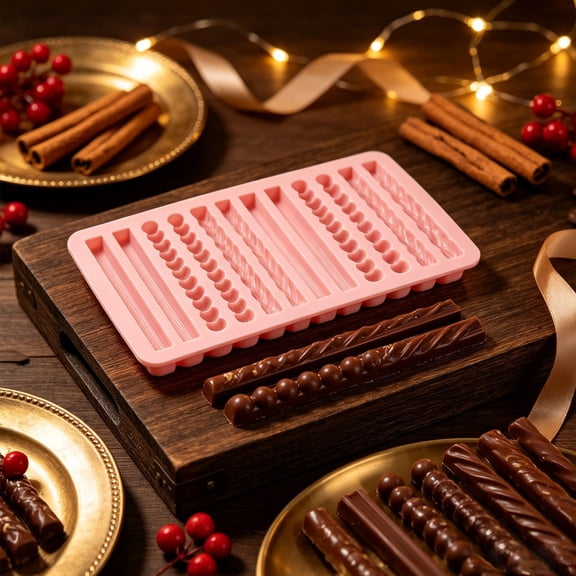 Chocolate Fry Silicone Mold, 12-Cavity Silicone Pretzel Mold, for Baker's, Parents, Hobbyists, Beginners, Professionals, Home Kitchen Apartment Party