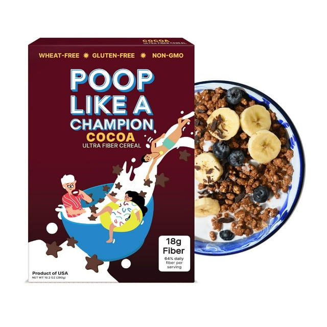 Chocolate High Fiber Cereal YPF5 18g Fiber Gluten Free Bran Cereal