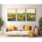 Chocolate Hills Poster Bohol Philippines Wall Art Southeast Asia Home Decor Asian Nature Artwork Landscape Art Set 3 Set 3