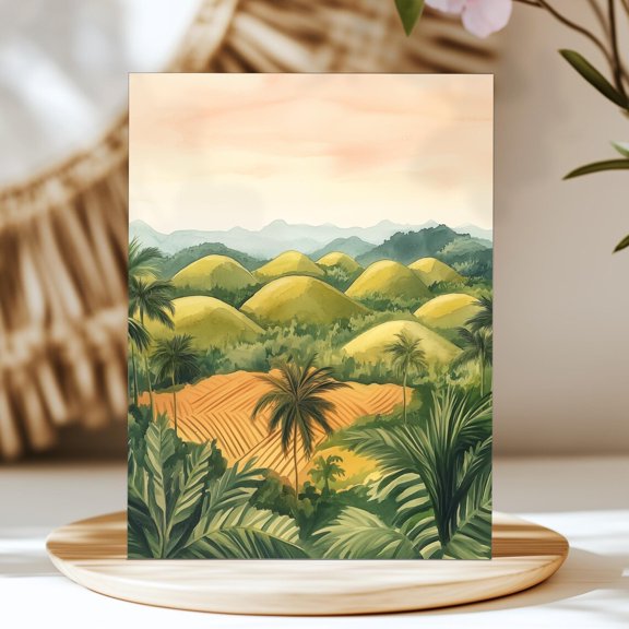 Chocolate Hills Print, Bohol, Philippines Wall Art, Southeast Asia Home Decor, Asian Nature Artwork, Landscape Travel Poster Home Decor #3561, Unframed Poster Size 8x12