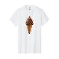 thumbnail image 1 of Chocolate-Ice-Cream-Cone Mens Graphic Tee, 100% Cotton, Casual Summer Wear, 1 of 2