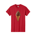 thumbnail image 1 of Chocolate-Ice-Cream-Cone Mens Graphic Tee, 100% Cotton, Casual Summer Wear, 1 of 2