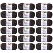 Loops & Threads Chocolate Impeccable Tweed Yarn - Medium Weight Yarn for Knitting, Crochet, Weaving, Arts & Crafts, 18 Pack