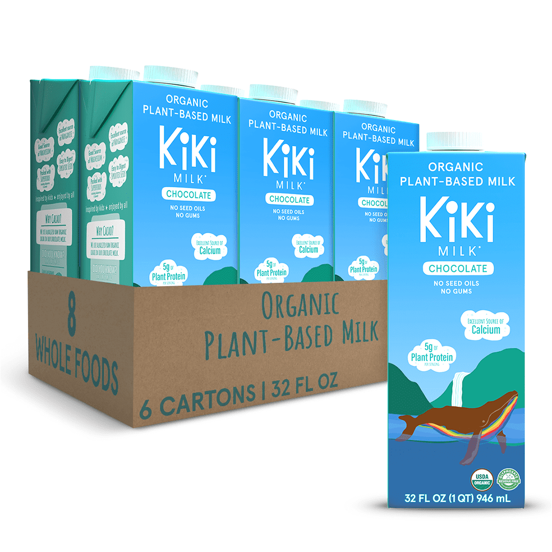 Chocolate Kiki Milk - Organic Plant-Based Milk - Shelf Stable - (32 oz pack of 6)