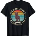 thumbnail image 1 of Chocolate Lab Dog Owner Dog Dad Mom Brown Labrador Retriever Shirt Unisex S-5XL Hot Trending Shirt, Vintage Birthday Gift, 1 of 2