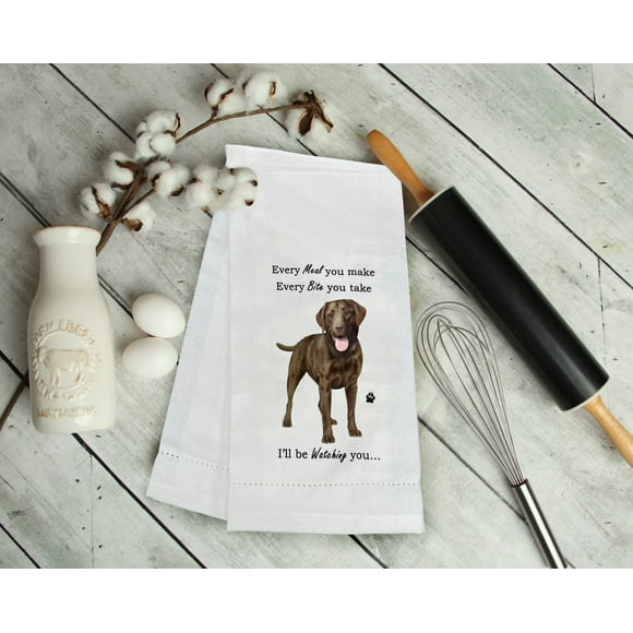 Chocolate Lab Kitchen Towel - Chocolate Lab Tea Towel