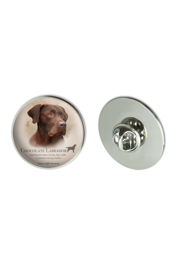 Chocolate Lab Labrador Dog Breed Metal 1.1" Tie Tack Hat Lapel Pin Pinback