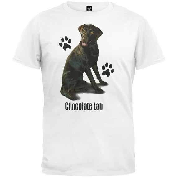 Chocolate Lab Profile White T-Shirt - Small