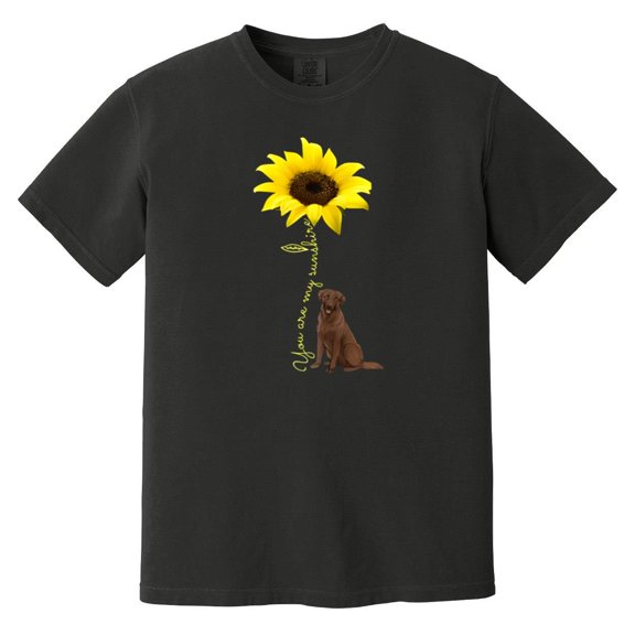 Chocolate Lab You Are My Sunshine Dog Lover Pet Owner Comfort Color T-Shirt