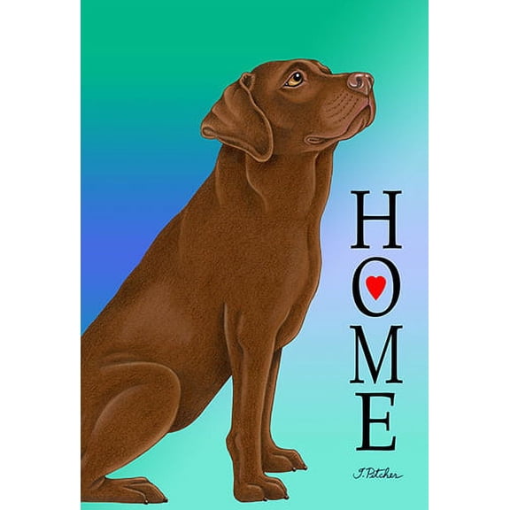 Chocolate Labrador - Best of Breed Home Design House Flag