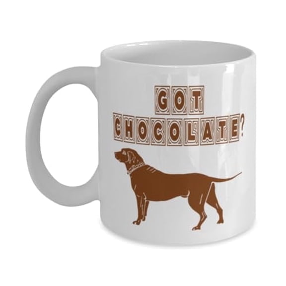 Chocolate Labrador 11 oz Coffee Mug - Fun Gift for Dog Lovers White Ceramic