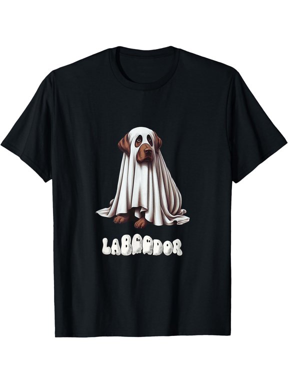 Chocolate Labrador Halloween Ghost, LaBOOdor, Brown Lab Mom T-Shirt