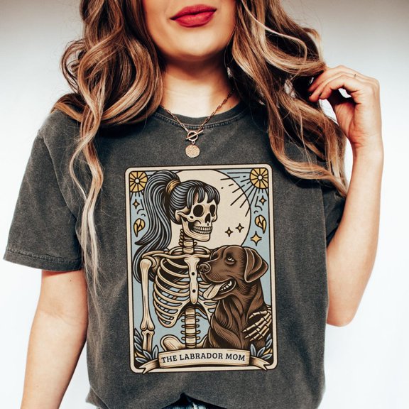 Chocolate Labrador Lab Mom Tarot Card Fall Retriever Dog Mama T-Shirt
