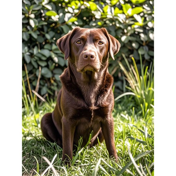 Chocolate Labrador Retriever Diamond Painting DIY Kits 5D Diamond Art Full Round Drill Beads Rhinestone by Number Stitch Handmade Arts and Crafts for Living Room Bedroom Home Wall Decor 12x16 inch