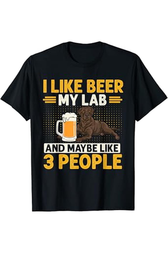 Chocolate Labrador Retriever Dog Beer Chocolate Lab T-Shirt, Unisex Cotton T-Shirt, Sizes S-5XL