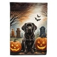 thumbnail image 1 of Chocolate Labrador Retriever Spooky Halloween House Flag, 1 of 7