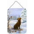 thumbnail image 1 of Chocolate Labrador Snowy Robin Wall or Door Hanging Prints, 1 of 1