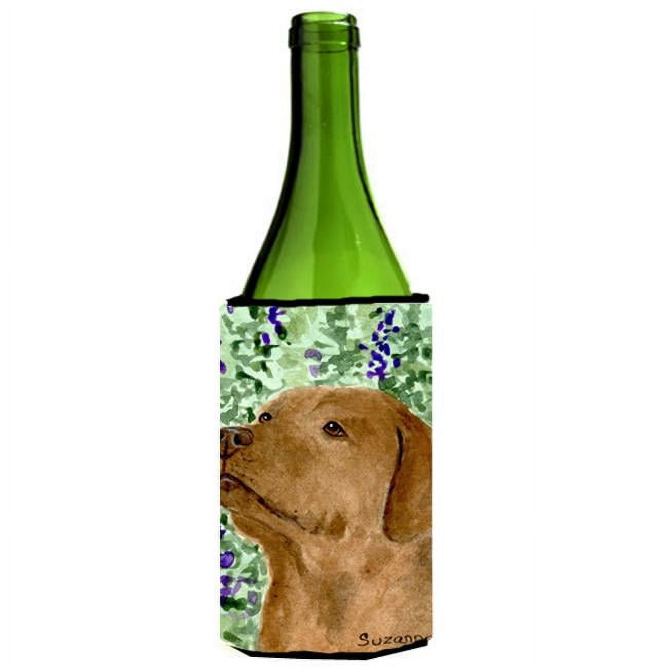 Chocolate Labrador Wine bottle sleeve Hugger 24 Oz.
