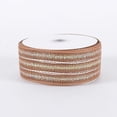 thumbnail image 1 of Chocolate - Laser Metallic Mesh Ribbon - ( 4 Inch x 25 Yards ), 1 of 2
