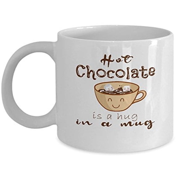 Chocolate Lover 11 oz Coffee Mug - Is A Hug White Ceramic Gift