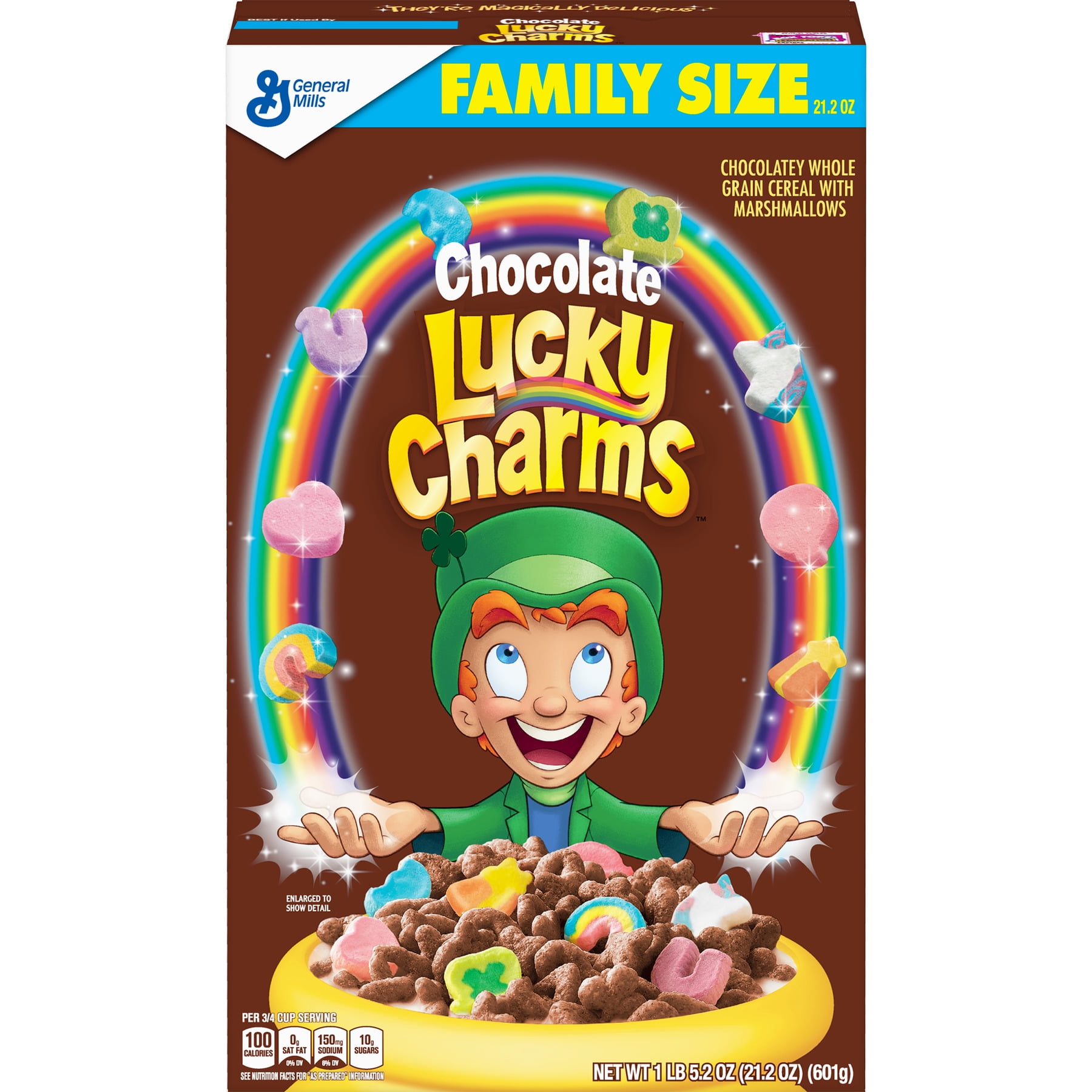 Chocolate Lucky Charms, Marshmallow Cereal, 21.2 oz