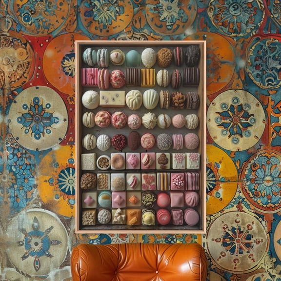 Chocolate Macaron : Kitchen Candy Unframed Paper Print