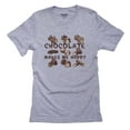 thumbnail image 1 of Chocolate Makes Me Happy - With Tasty Chocolates Men's Grey T-Shirt, 1 of 2