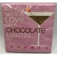thumbnail image 1 of Chocolate Martini Love Valentine's Day Holiday Party Paper Beverage Napkins, 1 of 1