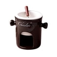 thumbnail image 1 of Chocolate Melting Mug, Chocolate Fondue Mugs, Chocolate Cheese Milk Ice Cream Maker Kit, Fondue Cups, Ceramic Cheese Mug, Multi-Purpose Butter Warmer, Hot Pot for Party, 1Pc(Brown,4.3x4.3x5.1"), 1 of 6