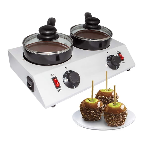 Chocolate Melting Pot | Professional Chocolate Tempering Machine with Manual Control | Heated Chocolate | 110V (Double pot)