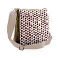 thumbnail image 1 of Chocolate Messenger Bag, Bakery Sweets Patterns, Unisex Cross-body, by Ambesonne, 1 of 2