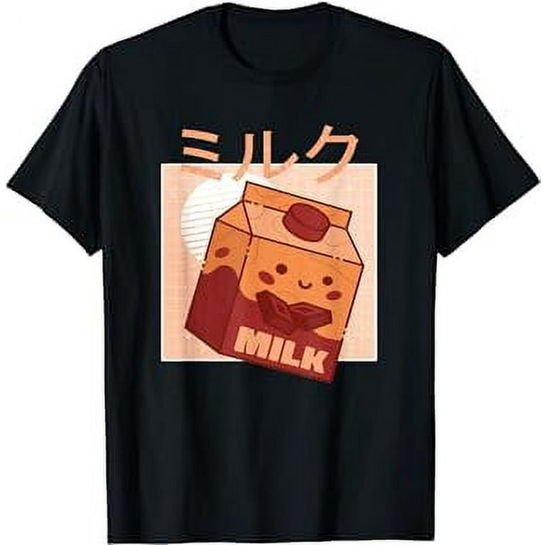 90s Japanese Otaku Stylish Aesthetic Milk T-Shirt 90s Japanese Otaku Stylish Aesthetic Milk T-Shirt