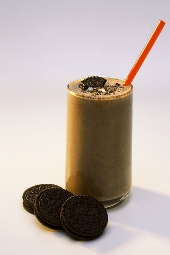 Chocolate Milk With Cookies Canvas Art - Ron Nickel Design Pics (22 x 34)