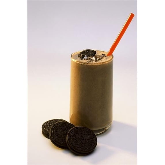 Chocolate Milk With Cookies Poster Print