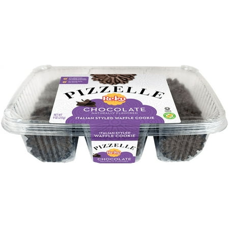 Reko Pizelle Chocolate Mini Pizzelle, Italian Waffle Cookie, Single pack, 9oz