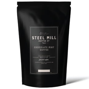 Steel Mill Coffee Co. Chocolate Mint Flavored Coffee, Ground, Medium Roast, 2 lb Bag