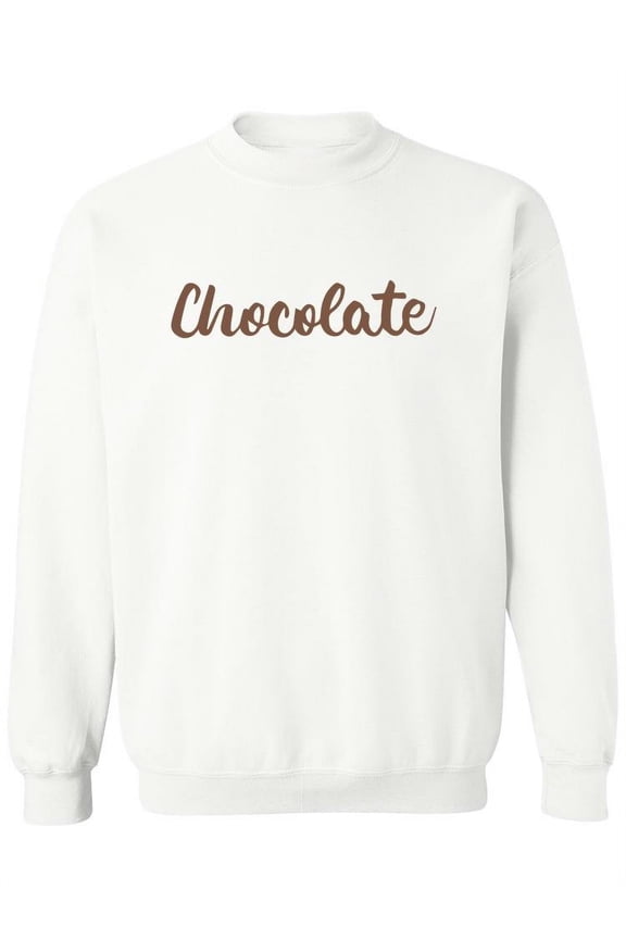 Chocolate Modern Sweatshirt Women - Women Sweatshirt, White, 5XL