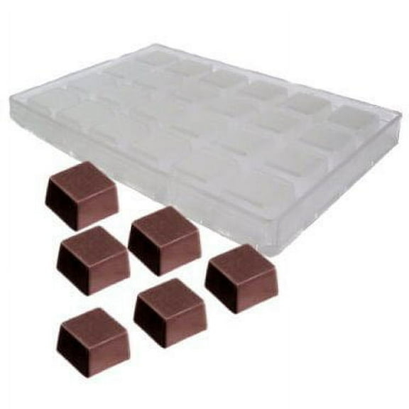 Chocolate Mold Straight-Sided Square 33x33mm x 20mm High, 24 Cavities